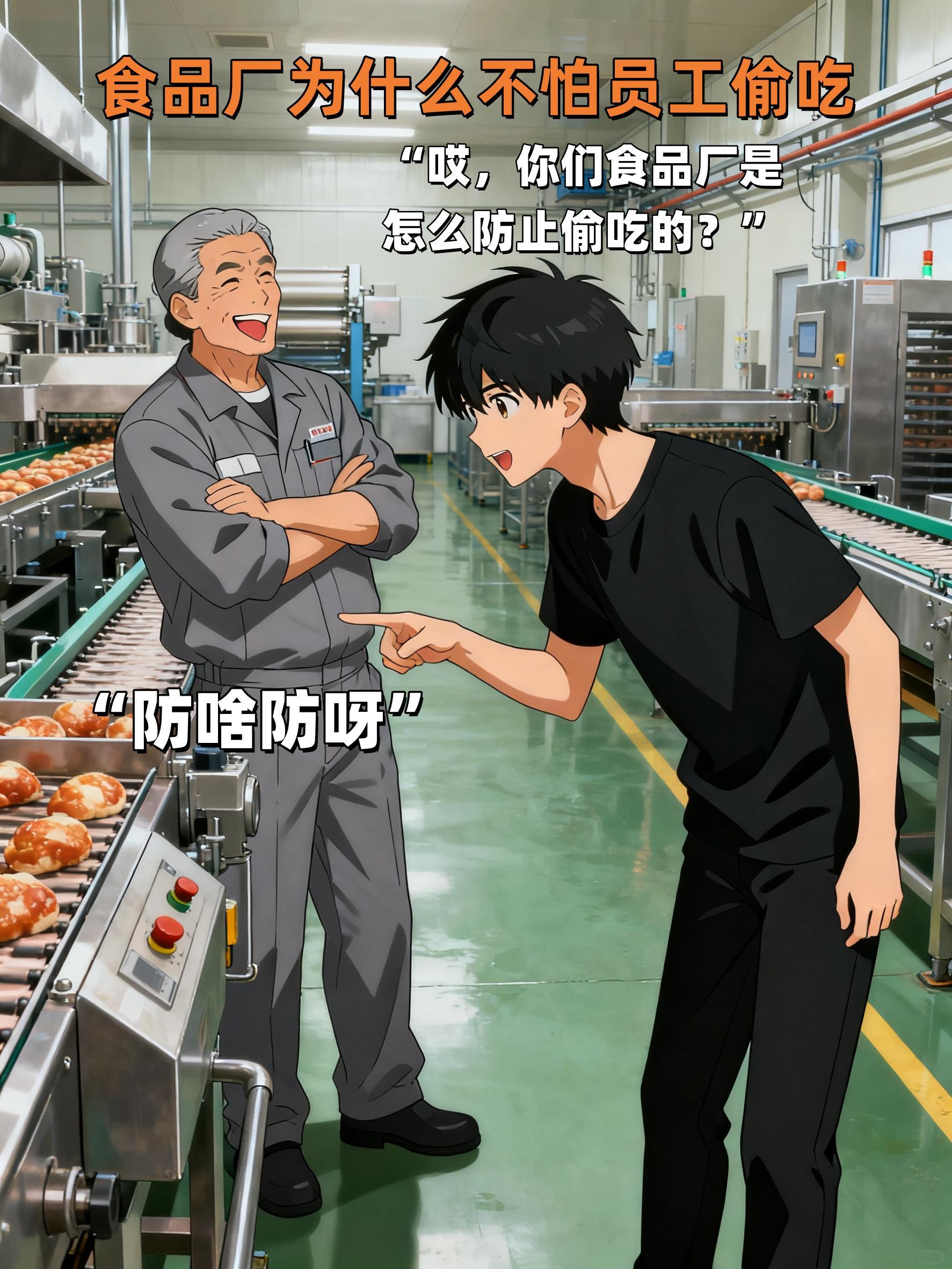 食品厂为什么不怕员工偷吃。#食品厂