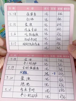 有了这个#积分存折 孩子做作业或是做家务变得积极又认真,真的是小本子大用处!