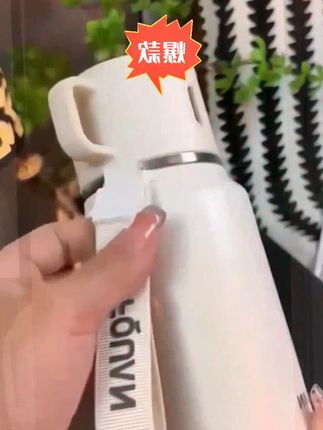 不锈钢保温杯钢盖简约茶杯保温杯杯子高颜值便携水杯男女款