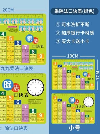 下半年要上二年级,#乘法口诀 一定要提前背诵,准备这套#九九乘法表每天背一背扎实口算基本功 #一升二