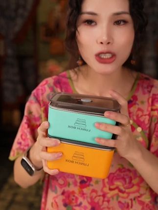【认准盖子硅胶圈可拆款】水果盒便当盒双层密封饭盒可微波 #便当盒 #便当盒饭 #便当盒子 #便当盒推荐 #好物推荐🔥
