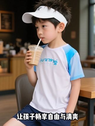 冰冰凉凉的速干套装,夏天小宝运动就选他!!!#夏季新款 #特步儿童 #童装 #运动 #儿童穿搭