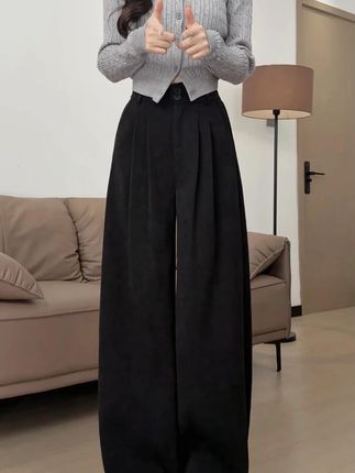 我也不想一周不换裤子啊,可是真的好好穿 #和朋友的秋季同频穿搭 #显瘦显腿长 #小个子穿搭 #秋季穿搭 #韩曼惠西装裤