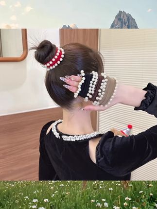 喜欢扎头发的女生怎么少得了这款小香风面膜头绳,钉珠配置,轻松搭配各种穿搭,,弹力大且不伤发 不嘞发,平时扎高马尾 丸子头等超显气质 #头绳发圈 #头饰发饰 #高马尾 #丸子头 #美出高级感