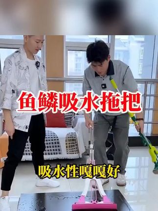 瑞丽达六代免手洗拖把家用一拖地净墙角海绵拖把一键换头拖把推荐