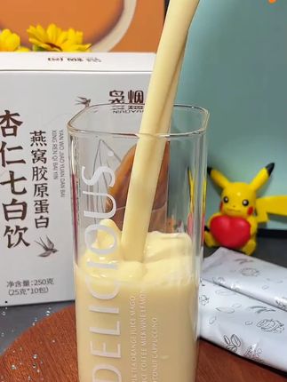 袅烟阁燕窝杏仁七白饮营养代餐#七白饮 #燕窝杏仁 #营养代餐 #袅烟阁饮品 #健康养生