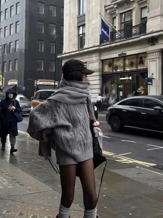 高克重毛针三件套织衫针织慵懒风女冬季百搭复古不褪色欧美 #早秋穿搭# 酷女孩穿搭 #拽姐穿搭# 今日穿搭 #休闲穿搭