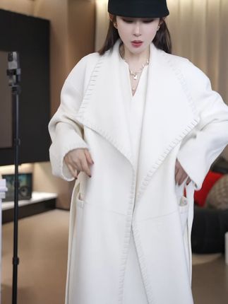 【AS大富婆】25新匠人手工坊简约宽松双面呢大衣AS25DDY00465