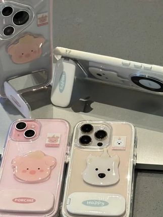 欧克里里粉猪西高地支架适用苹果16手机壳华为P70vivo #手机壳 #数码科技 #苹果手机 #手机📱 #好物推荐