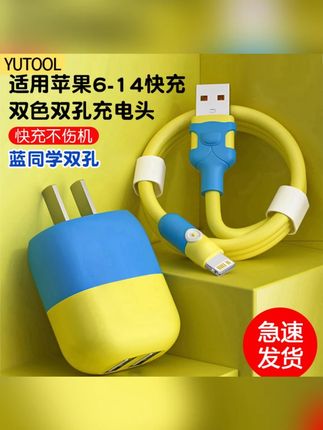 适用苹果快充iPhone14/13/12/11/xr/5/6/7/8/Xxs快充充电头双孔#苹果快充 #充电头 #双孔充电 #iPhone配件 #手机充电