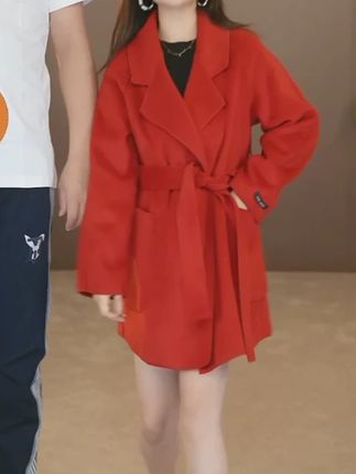 短款双面绒大衣女韩版休闲宽松显瘦扣子款百搭毛呢外套小个子#穿出高级感 #今天穿什么 #显瘦穿搭 #时髦精 #显白才高级