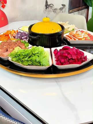 客家好太太68cm圆形智能暖菜板火锅热菜板保温旋转多功能餐桌神器  #智能暖菜板 #圆形暖菜板 #餐桌神器 #火锅约起来 #多功能菜板