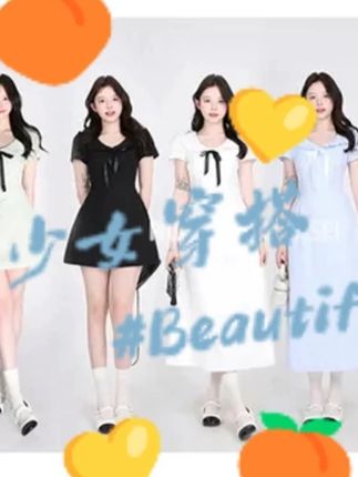 金川川 造梦少女 【长裙版】法式夏季气质蝴蝶结棉质收腰连衣裙#穿出高级感 #夏季新款 #连衣裙 #显瘦遮肉 #高级感穿搭