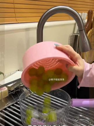 加长手柄用起来格外得劲,一物多用真的很实用#沥水篮#水果沥水 #沥水篮水果沥水篮长柄沥水