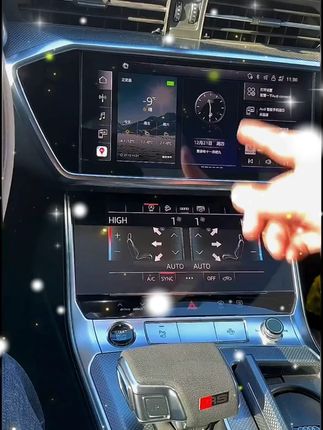 适用于奥迪A6/A6L/A7/A8/A8L仪表导航钢化膜中控2025新款钢化膜