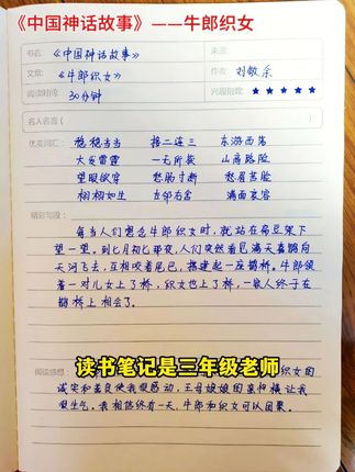 1-6年级读书笔记练字帖 练字的同时积累写作素材,提升阅读理解和写作水平#练字帖推荐 #读书笔记