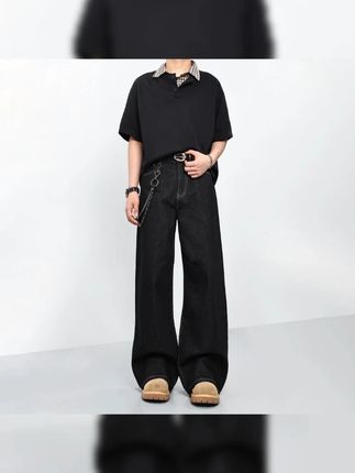 MKSN 脱浆原牛赛络纺2021M版型原色直筒牛仔百搭不褪色裤子 CK922! #牛仔裤  #脱浆原牛  #显高显瘦显腿长  #小个子穿搭 #男裤休闲裤 #男生裤子