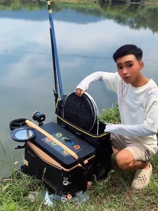 野营者加厚鱼护桶一体大号钓鱼桶多功能活鱼桶折叠装鱼桶收纳鱼箱 #加厚鱼护桶 #鱼桶收纳鱼箱 #渔具用品