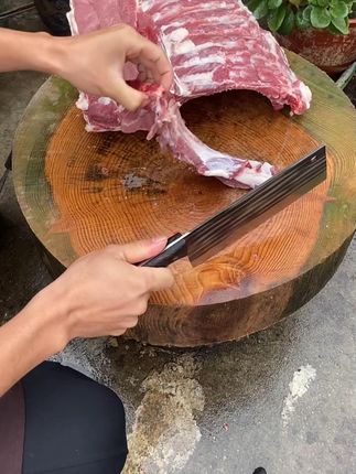 阳江锻打菜刀 #菜刀 #手工锻打菜刀 #斩切两用刀
