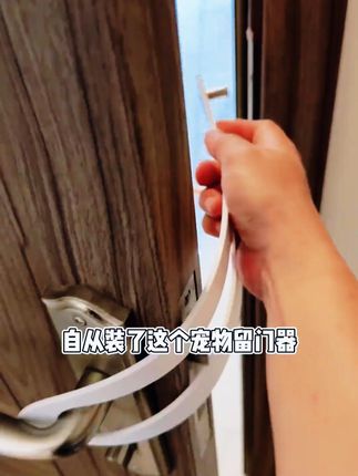 猫门留门缝神器猫咪进出门洞自由进出防止狗狗进入的宠物弹性门锁#新手养猫 #萌宠好物 #弹性门锁 #好物推荐🔥