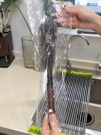 二合一胡桃木纹杯刷家用破壁机清洗刷吸管刷长柄可拆卸杯盖清洁刷 #生活好物分享 #好物分享日用百货 #实用好物 #杯刷 #清洗刷