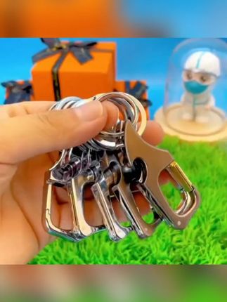 拆快递小刀金属钥匙扣带开瓶器汽车钥匙挂件创意多功能商务腰挂男#拆快递小刀 #多功能钥匙扣 #开瓶器 #创意挂件 #商务小物