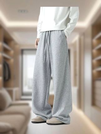 美式黑色直筒裤cleanfit百搭阔腿裤潮牌中腰休闲裤男女同 #男士直筒裤 #美式 #百搭 #阔腿裤 #男裤