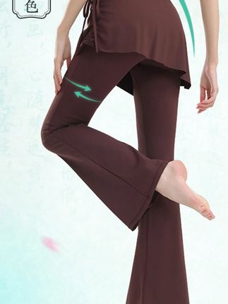 天青色假两件高腰提臀健身跑步运动裤侧面抽绳裙帘遮胯健身微喇裤#微喇裤 #瑜伽裤 #运动裤 #健身穿搭 #瑜伽运动服 @巨量千川 @小店随心推 @DOU+上热门