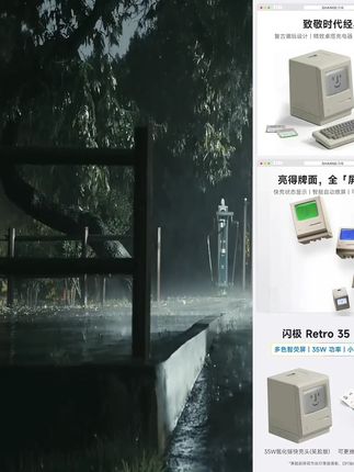 闪极麦金塔35W氮化镓手机pd充电器小体积适用苹果笔记本iP