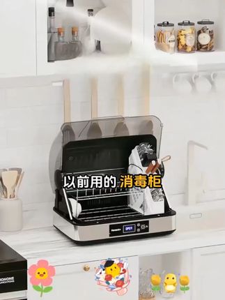 韩加消毒柜家用厨房台式双层小型碗筷餐具烘干一体紫外线消毒碗柜 #韩加消毒柜 #消毒碗柜#好物推荐🔥