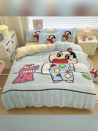 牛奶绒四件套  A类超软牛奶绒四件套秋冬法莱绒加厚双面加绒被套床上四件套宿舍3#加厚四件套 #四件套床上用品 #牛奶绒四件套 #秋冬必备 #被套四件套         秋冬换上这款软糯的四件套,软软糯糯的躺进去很舒服 不掉色不起球,不起静电