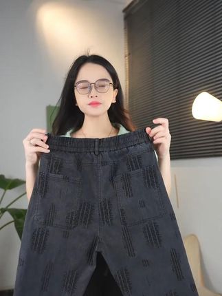 2025潮牌高级感休闲裤男士早秋新款轮胎印提花束脚裤子宽松高弹力#裤子 #束脚裤 #宽松 #时尚 #休闲裤