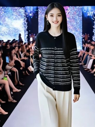 早秋新款条纹针织开衫外套 谁懂早秋的「百搭作弊码」!这件黑白提花开衫直接把「松弛藏肉术」焊死了⚫️⚪️ 针织纹理软乎乎像云朵,宽松版型悄悄兜住拜拜肉,黑白提花复古又高级,单穿是秀场级松弛感,叠穿当内搭也超出彩~ 配米白阔腿裤(如图),咖啡街拍秒变慵懒女主;搭牛仔裤,飒气感直接拉满;叠吊带穿,甜酷对冲更有层次~ 黑白经典不挑人,微胖姐妹闭眼入,藏肉buff叠满,连背影都透着「衣品开挂」感👇 #早秋开衫 #百搭针织衫 #针织开衫 #毛衣开衫 #超便宜超划算 戳购物车,把早秋松弛感锁进衣柜~