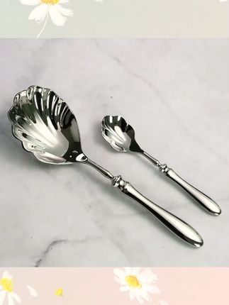 【高级定制】18-10不锈钢厚料家用餐厅贝壳形状大汤壳葫芦柄贝壳勺#贝壳勺 #勺子 #不锈钢勺 #勺子推荐 #好物推荐🔥