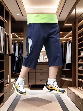男童加大速干七分裤#儿童穿搭 #男童穿搭 #帅气男孩 #男童工装裤 #男童短裤