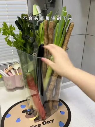 淮山,山药,大葱,莴苣等等长条形的蔬菜终于有专门的收纳桶了,不占空间还不会搞的到处都是泥巴,太好用了#日常vlog #日常做饭 #厨房好物