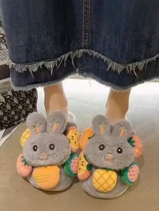 可爱小白兔棉拖鞋女秋冬季外穿居家室内防滑卡通毛毛拖鞋 #棉拖鞋 #拖鞋 #家用拖鞋 #毛毛拖鞋 #拖鞋推荐