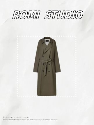 ROMI STUDIO“法式优雅”轻量感镰刀袖双排扣廓形风衣431F2002#百搭风衣 #高级感穿搭 #轻奢女装 #时髦精的ootd #轻奢女装