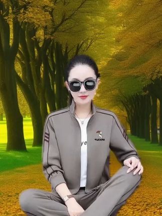 #套装 #爆款时尚休闲套装 #休闲减龄运动套装 #套装妈妈装 #秋款套装