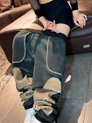 【雅鹿/V】男女同款显瘦加绒加大护膝高弹力防风裤冲锋裤休闲裤2025款