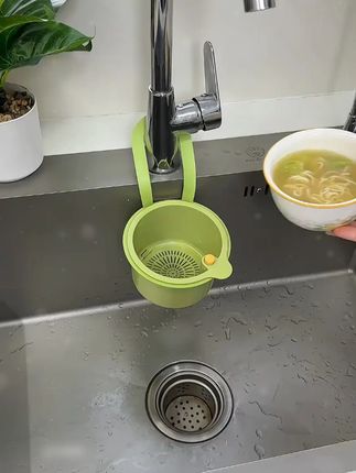 在水龙头上用上这个水槽沥水挂篮,沥水干净,不会堵着下水道,还能收纳厨房洗刷工具#厨房好物 #水槽挂篮 #收纳篮 #沥水篮 #生活好帮手 LY