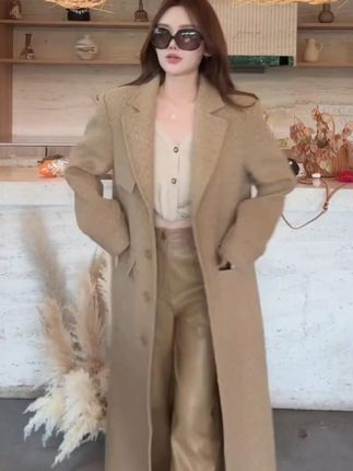 媛媛【英区女主】2025年秋冬新款双面呢大衣女中长款毛呢外套 #徐媛媛 #品质女装 #穿出高级感 #大衣外套 #大衣高级感气场十足
