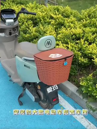 电动车后置车筐电瓶车后车筐放东西神器书包头盔收纳置物篮子后框#电动车后置车筐 #电动车后置车篮 #车筐 #电瓶车后车筐 #电瓶车车筐