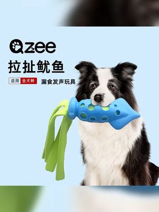 狗狗玩具拔河狂欢,Qzee橡胶鱿鱼挑战!激发宠物潜能,智趣自嗨,解闷又益智,让狗狗玩耍时光更欢乐! #拔河比赛 #狗狗玩具 #Qzee宠物玩具 #狗狗玩具 #宠物玩具