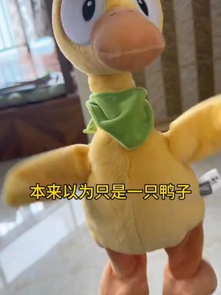 给娃买的一只鸭子,可以唱歌、说话,居然还可以走路,孩子玩的很开心#毛绒玩具 #阔爱炸了 #宝宝玩具 #宝妈带娃解放双手 #儿童玩具