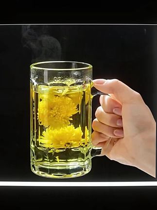 加厚耐热泡茶杯家用啤酒杯水杯带把喝水杯子扎啤杯#家用杯子 #加厚耐热 #带把水杯 #泡茶杯 #啤酒杯