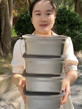 腌鸡爪腌咸菜就用这个不锈钢保鲜盒,带盖密封嘎嘎好用,还能明火加热 #不锈钢保鲜盒 #保鲜盒 #冰箱保鲜盒 #密封保鲜盒