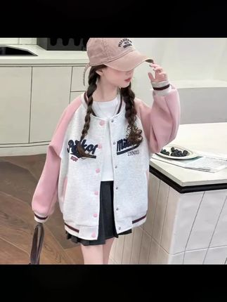 甜酷即视感潮牌棒球服外套,新品上新价格太香啦 #童装上新 #高品质童装 #潮童穿搭 #棒球服外套 #中大童