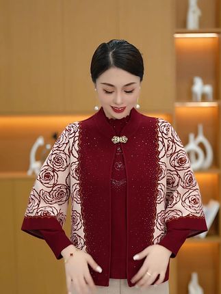 这么好看的新中式冬装毛衣!妈妈穿上洋气又减龄#洋气减龄 #中老年穿搭 #中式高定女装 #洋气上档次