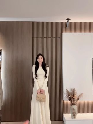 简约知性温柔穿搭套装女秋2025新款气质上衣半身裙老钱两件套 #夏季新款#显瘦穿搭#连衣裙#显瘦遮肉#衬衫